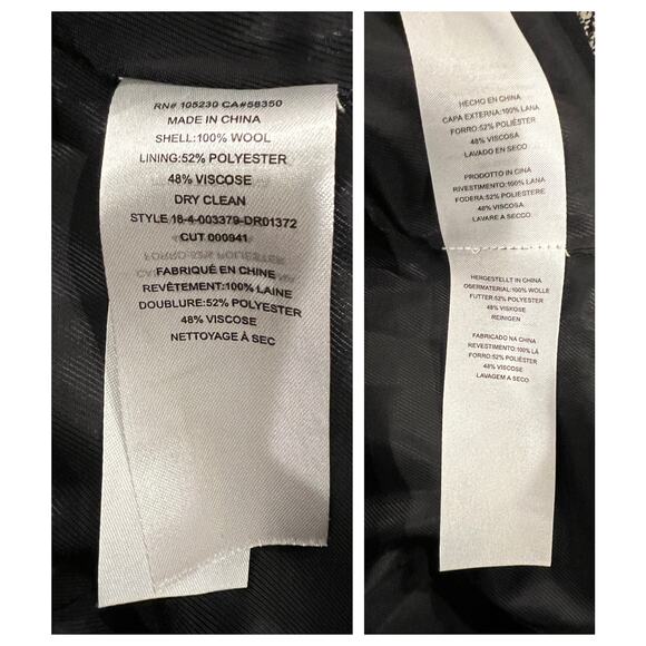 EQUIPMENT Norden Oversized Double-breasted Wool Mini Dress Size 0 - Picture 9 of 11